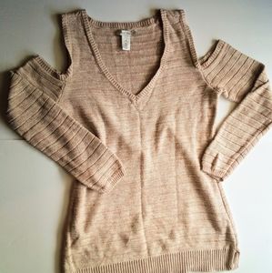 WHBM cold shoulder sweater
